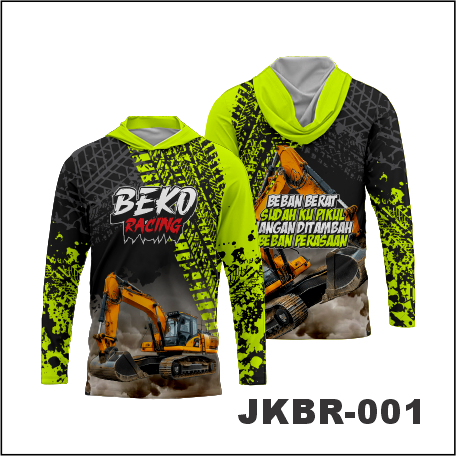 Jersey Baju Kaos Beko Racing Lengan Panjang Kupluk
