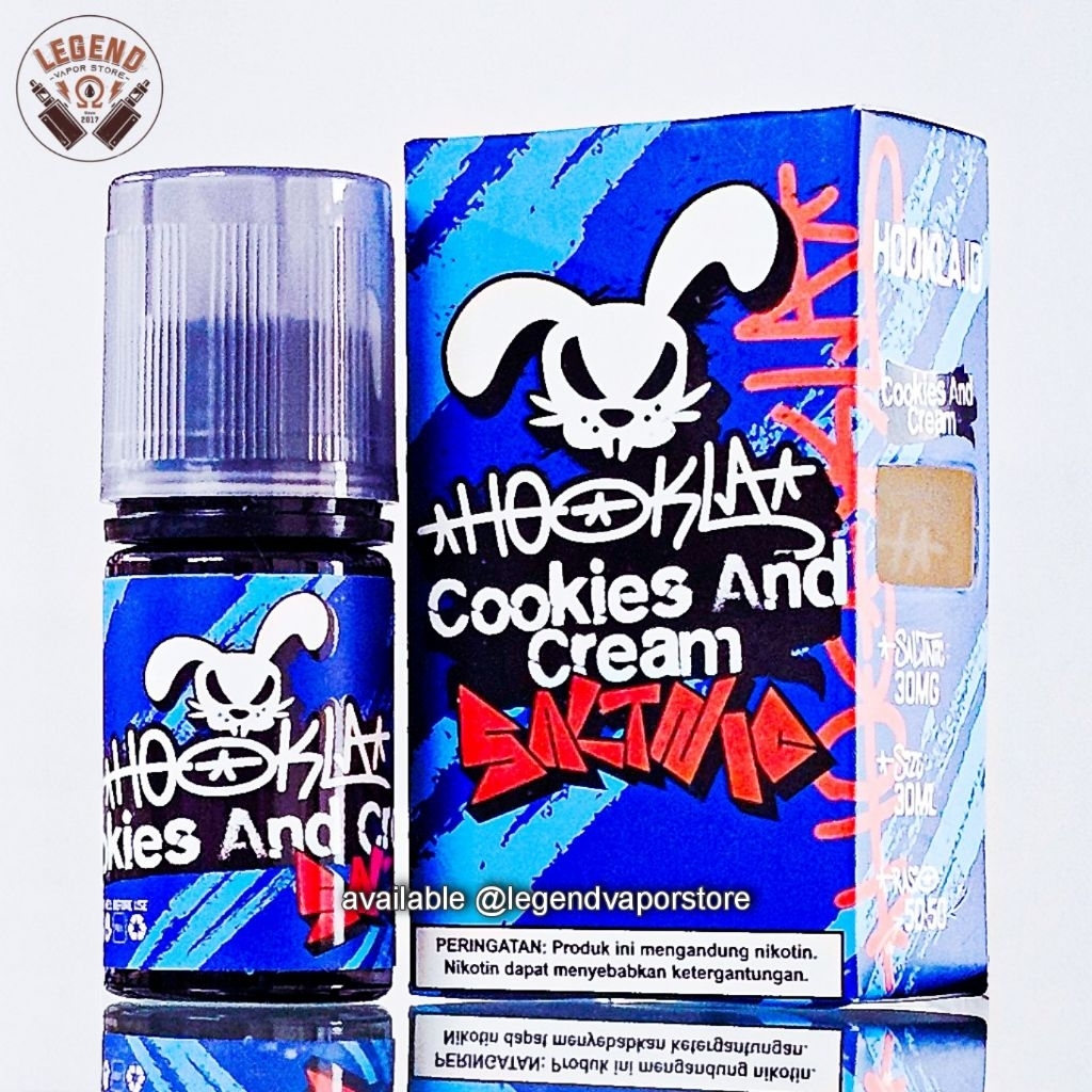 SALT NIC - LIQUID HOOKLA Cookies And Cream 30ML 30MG AUTHENTIC