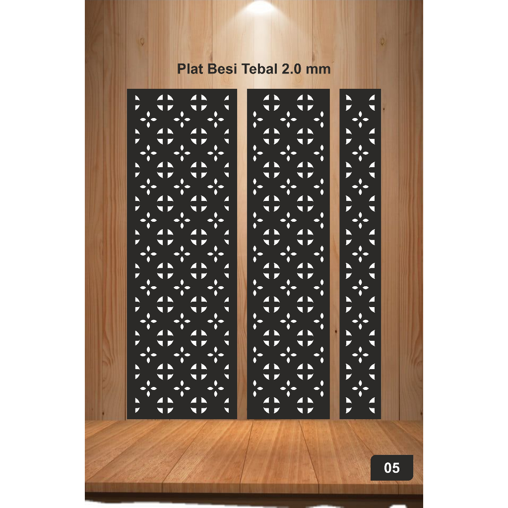 Krawangan Plat Motif, Pagar Plat Krawangan, Krawangan Ornamen, Laser Plat Pagar, Cutting CNC, Orname