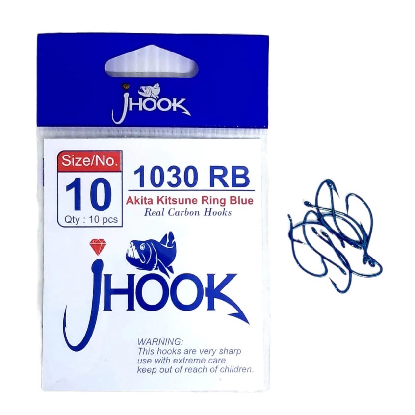 Mata Kail Pancing Karbon Akita Kitsune Ring 1030 Jhook | carbon fishing hook super tajam dan kuat ma