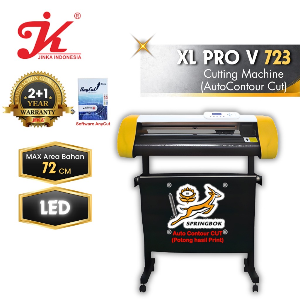 Mesin Cutting Sticker Jinka 72 cm PRO Auto Contour Cut Terbaru -  XL Pro V 723 LED ( Auto Contour Cu