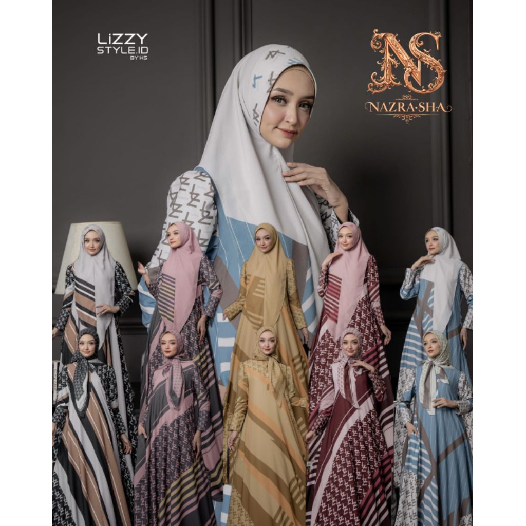 (p1a) DAILY LIZZYSTYLE BY HALIZA SYARI Ori Baju Gamis Syari Reg Jumbo Wanita Muslimah. Nazra Sha
