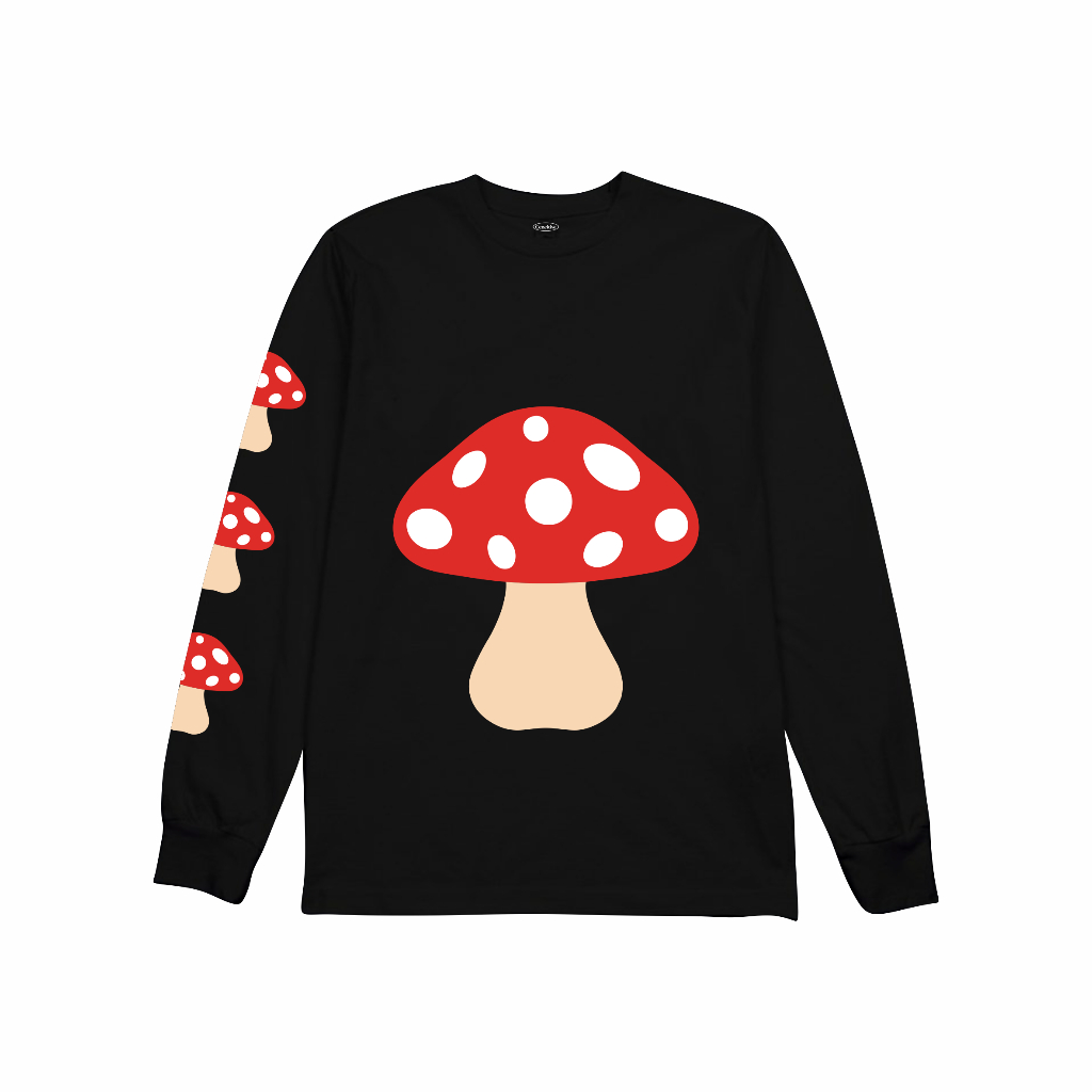 TS-Cencitive Mushroom Black Longsleeve