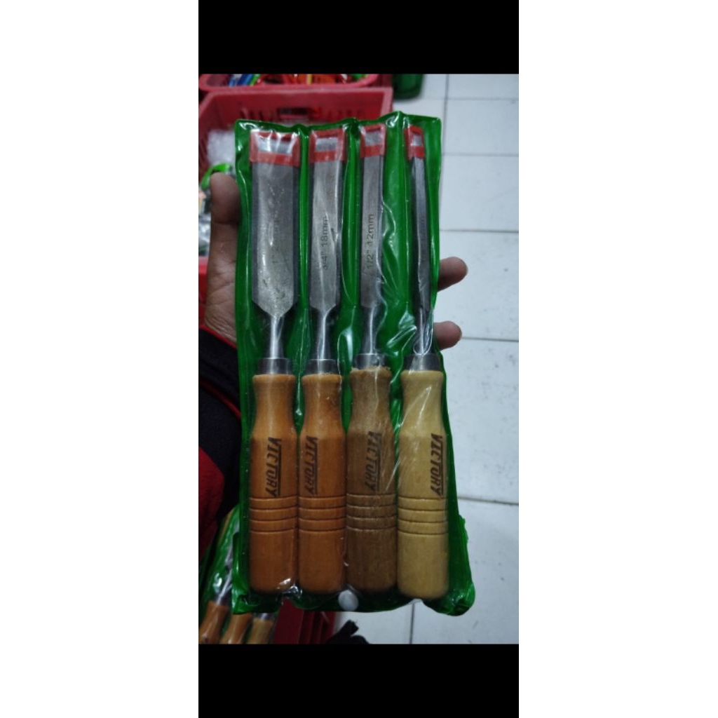 PAHAT KAYU SET 4 PCS ASLI VICTORY