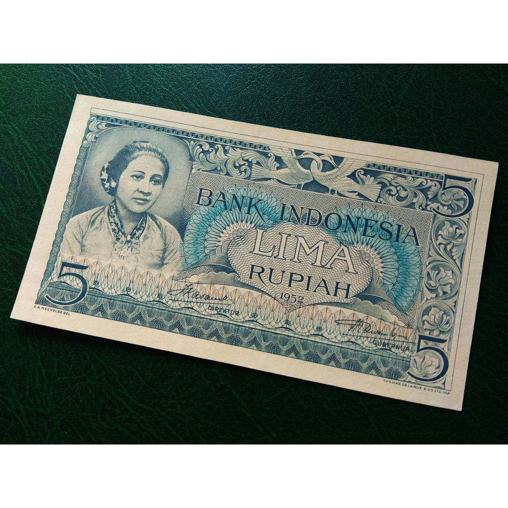 5 Rupiah Seri Budaya Th.1952 UNC Gress
