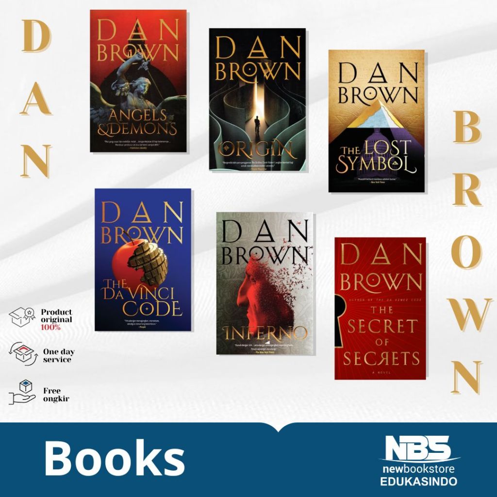Novel Dan Brown (Angels & Demon, Origin, The Lost Symbol, Inferno, The Davinci Code, The Secret Of S