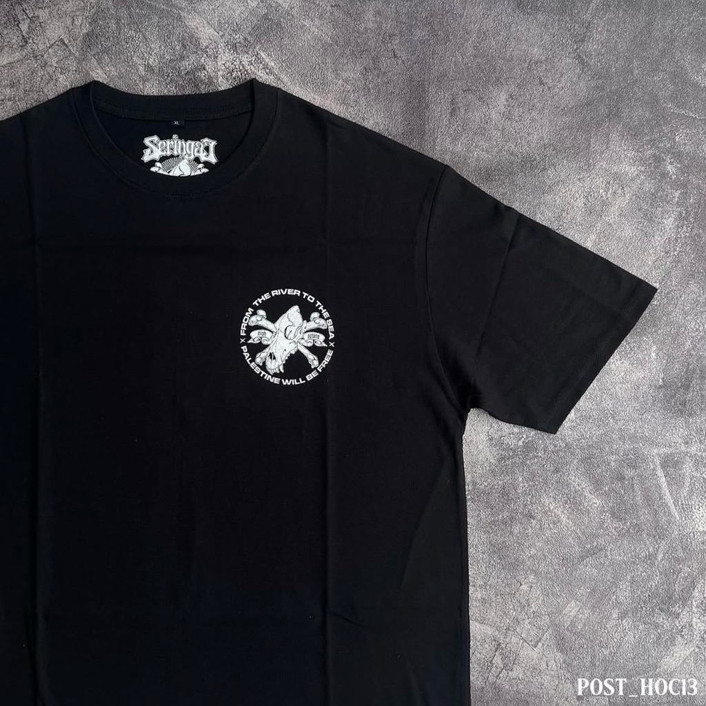 T-SHIRT SERINGAI - KONSER KEMANUSIAAN UNTUK GAZA. (seringai official merchandise)