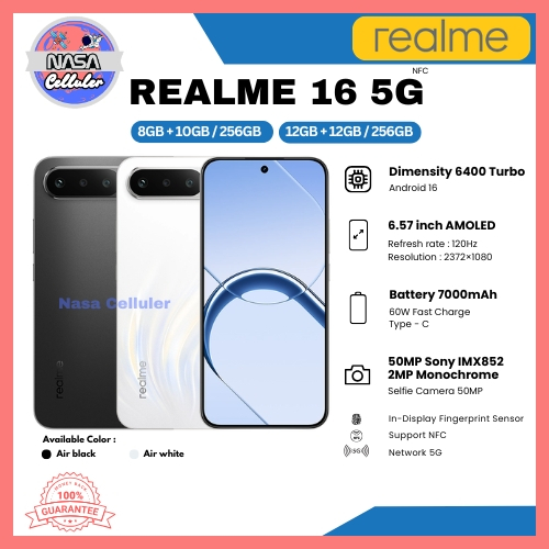 HP REALME 16 5G 12/256GB, 16 5G 8/256GB, 15 5G 12/256GB & 15 5G 8/256GB (BNIB)