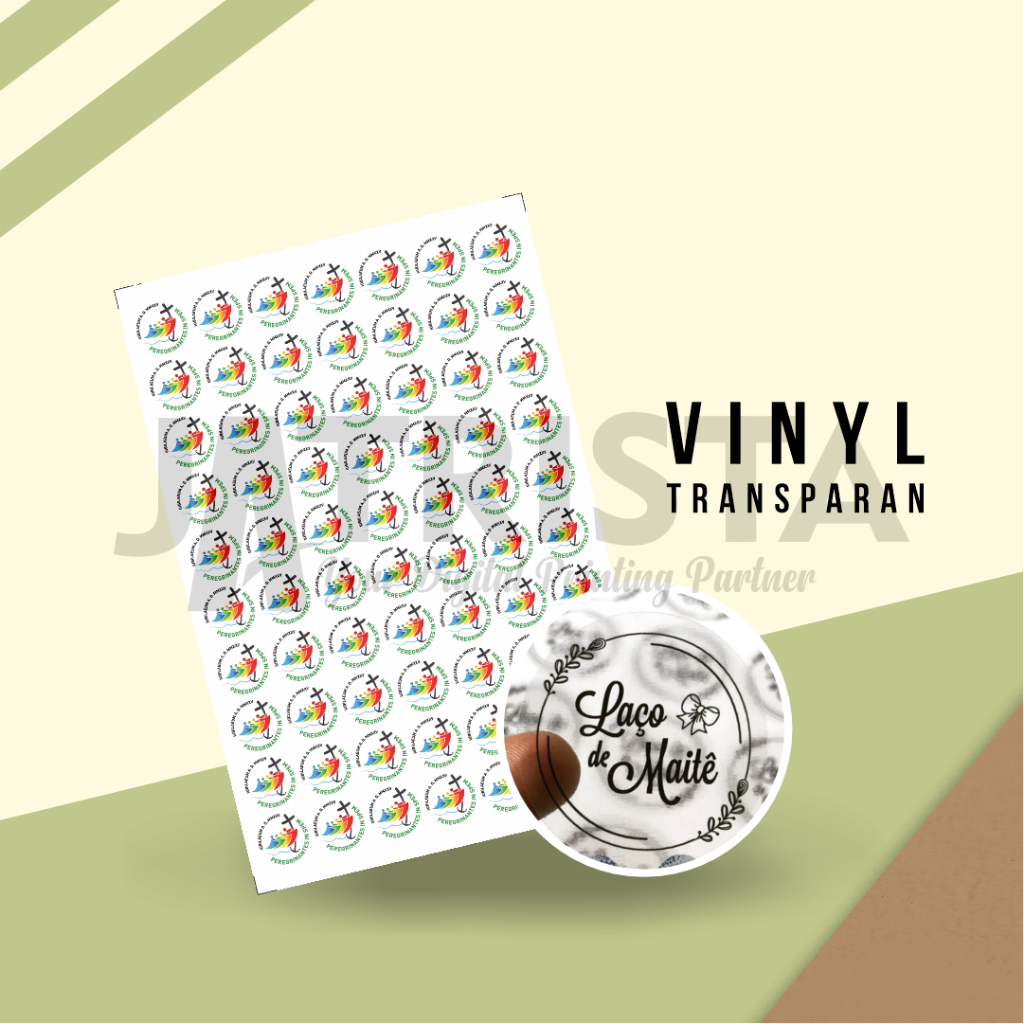 STIKER LABEL MINUMAN TRANSPARAN ANTI AIR