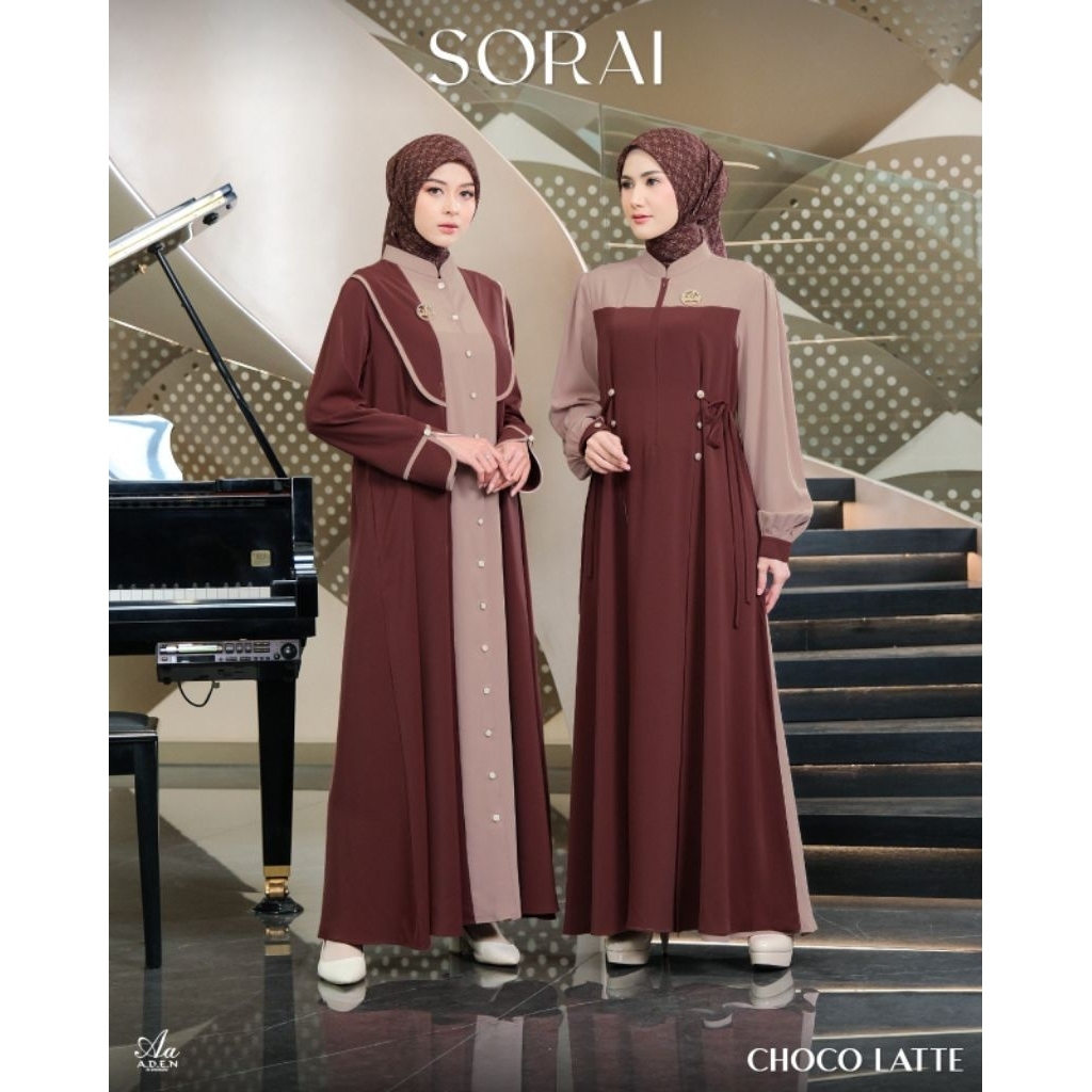 PO‼️[ORDER VIA CHAT-JANGAN CHECK OUT] Gamis Perempuan Dewasa Sorai Dress by Aden Hijab