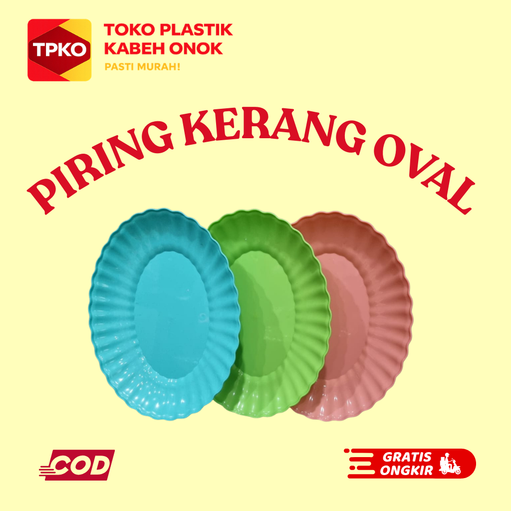 Piring Kerang Oval Warna