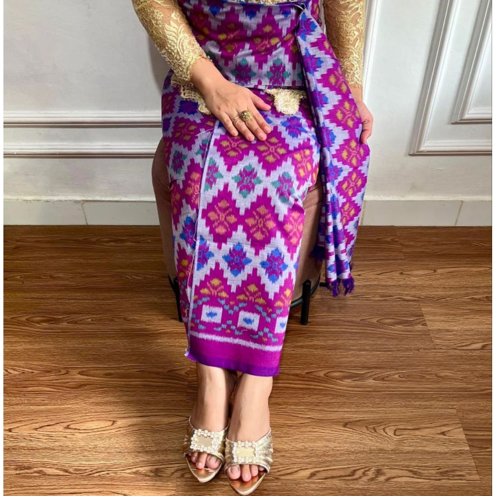 kain endek Bali // kamen Endek tenun Lasem premium + selendang