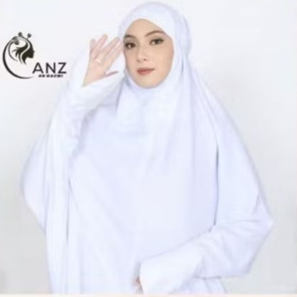 mukena putih / mukena terusan / mukena polos / mukena terusan jumbo