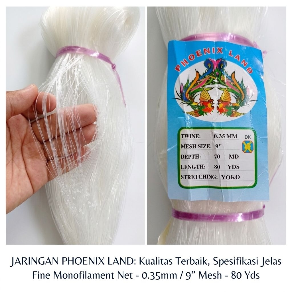 Jaring ikan senar 0.35 9 inchi 70md/80yds yoko