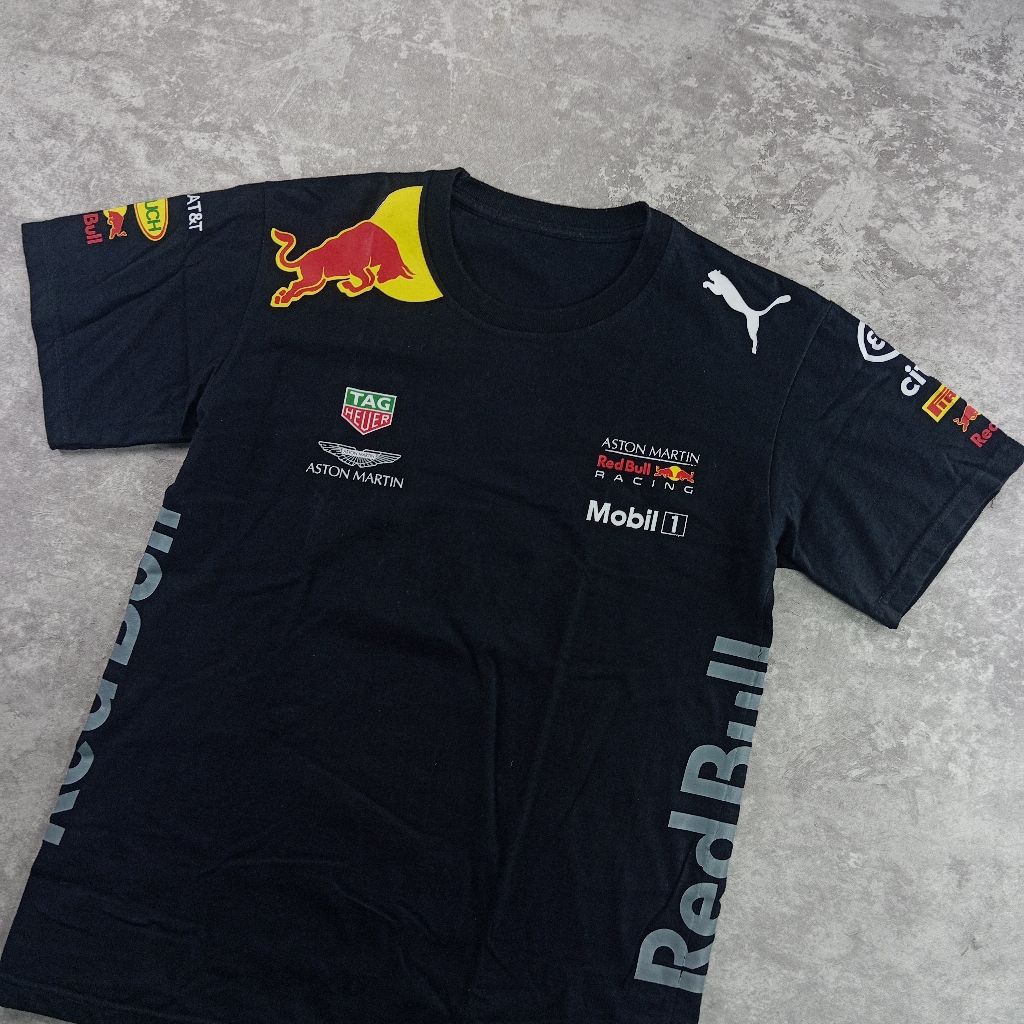 [PRELOVED] KAOS RED BULL F1 ASTON MARTIN | REDBULL TSHIRT HITAM (SECOND)