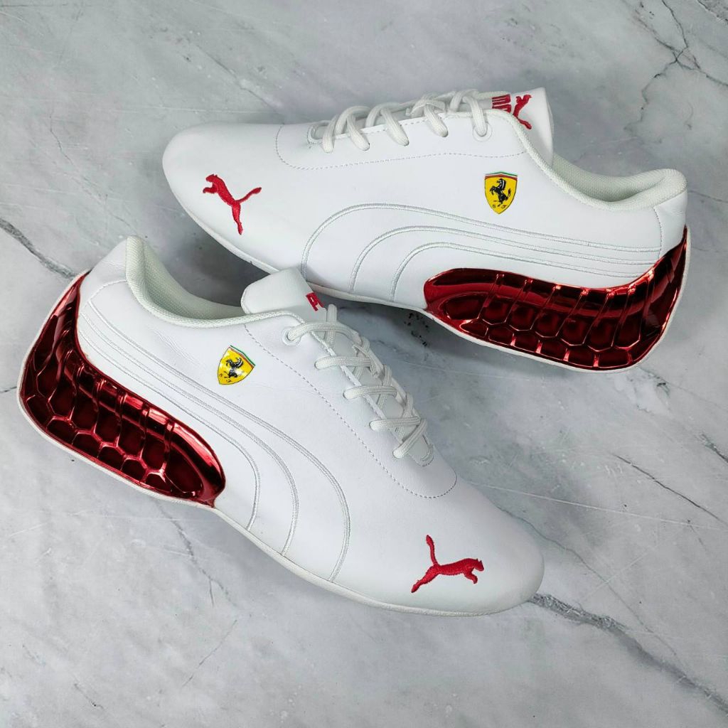 SEPATU SNEAKER PUMA FERRARI SUPER GT WHITE RED