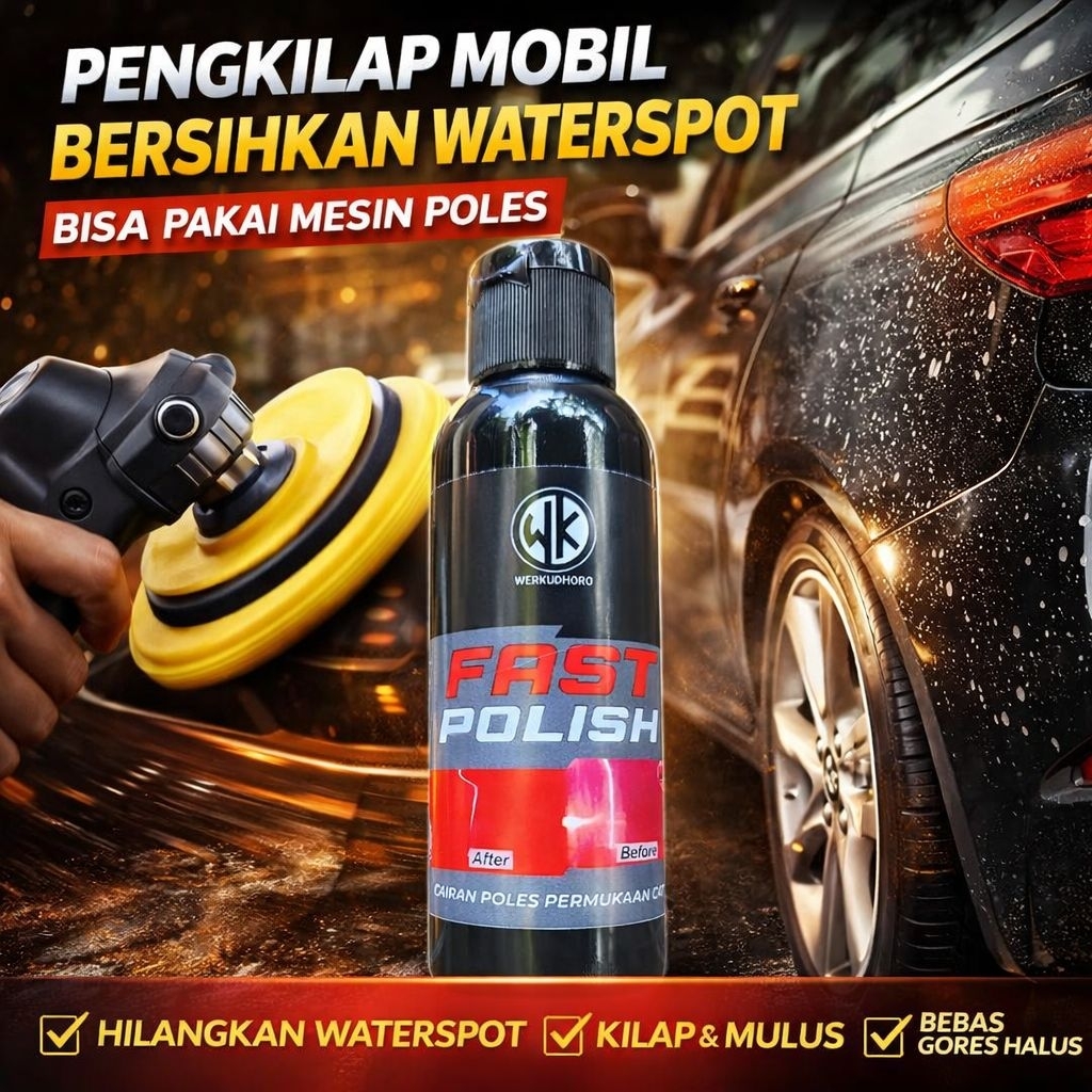 WK Fast Polish Pengkilap Body Motor Mobil Poles Cat Kendaraan Doff dan Gloss