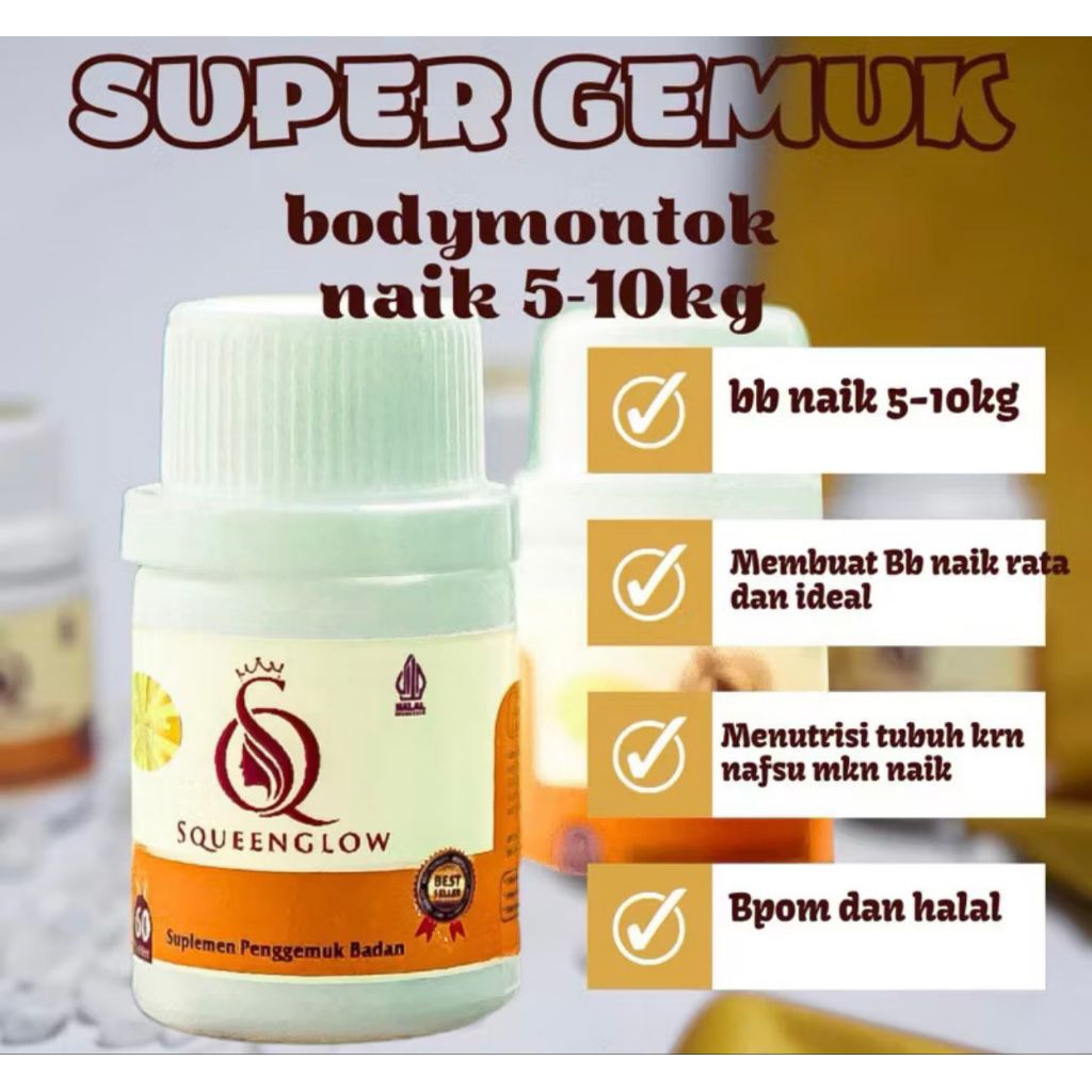 Penggemuk Badan isi 30 isi 60 Super Gemuk