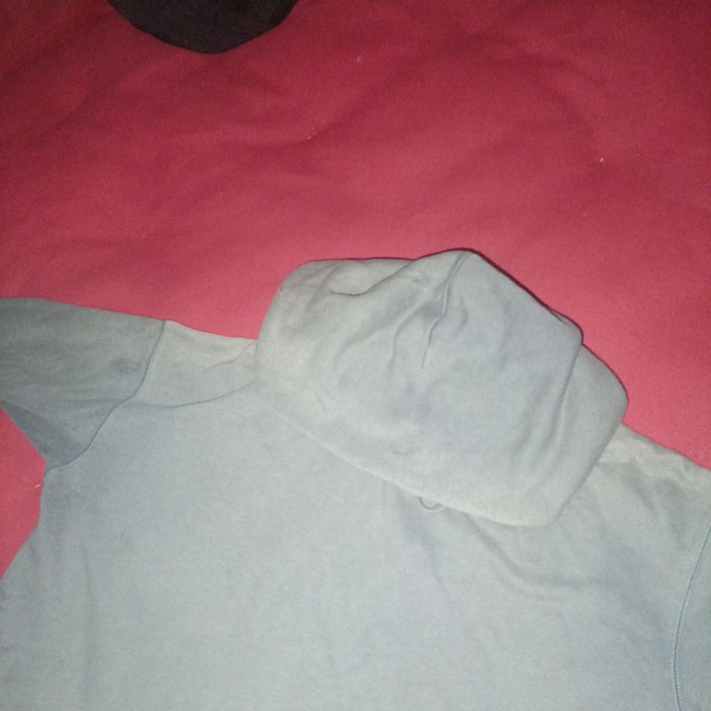 Hoodie Crop Uniqlo Sage
