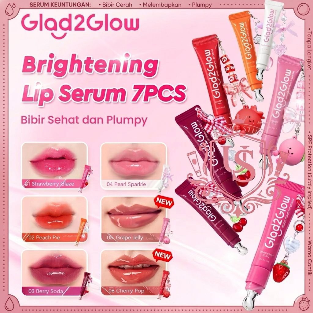 Special Edition BRIGHTENING LIP SERUM G2G 7g Ready Stock! Mencerahkan, Melembabkan Bibir dengan Warn