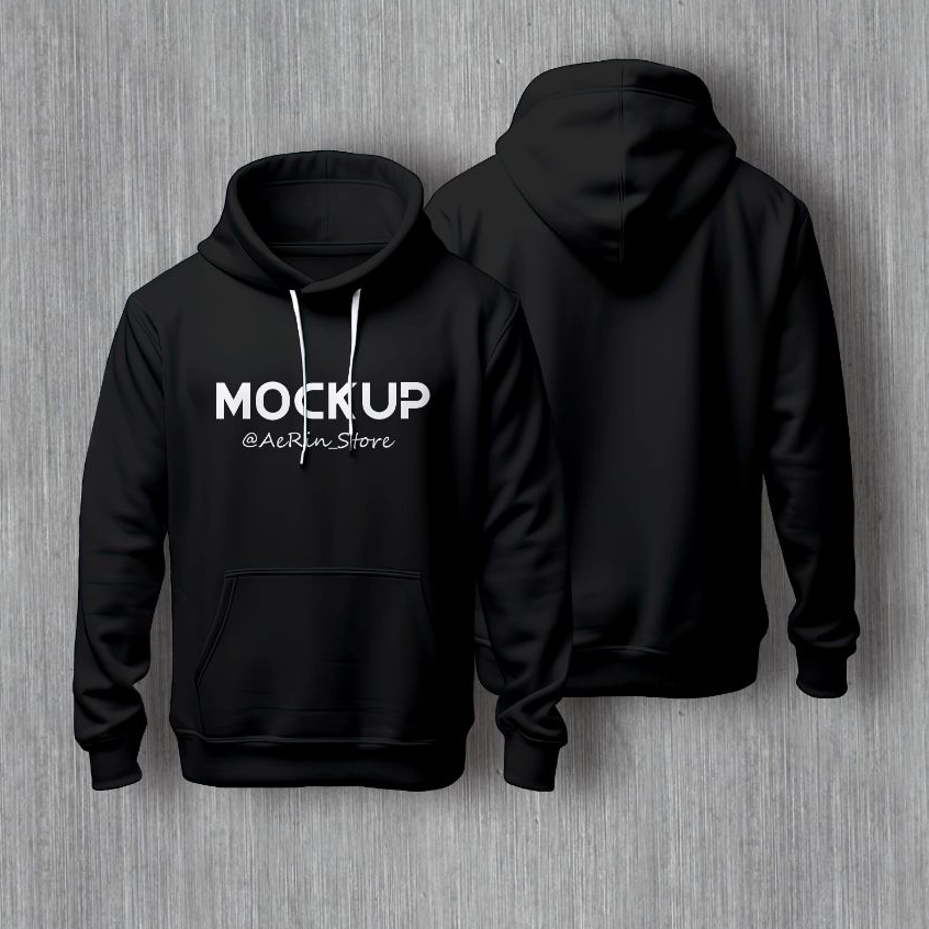 Mockup Sweater Hoodie Editable Corel Draw
