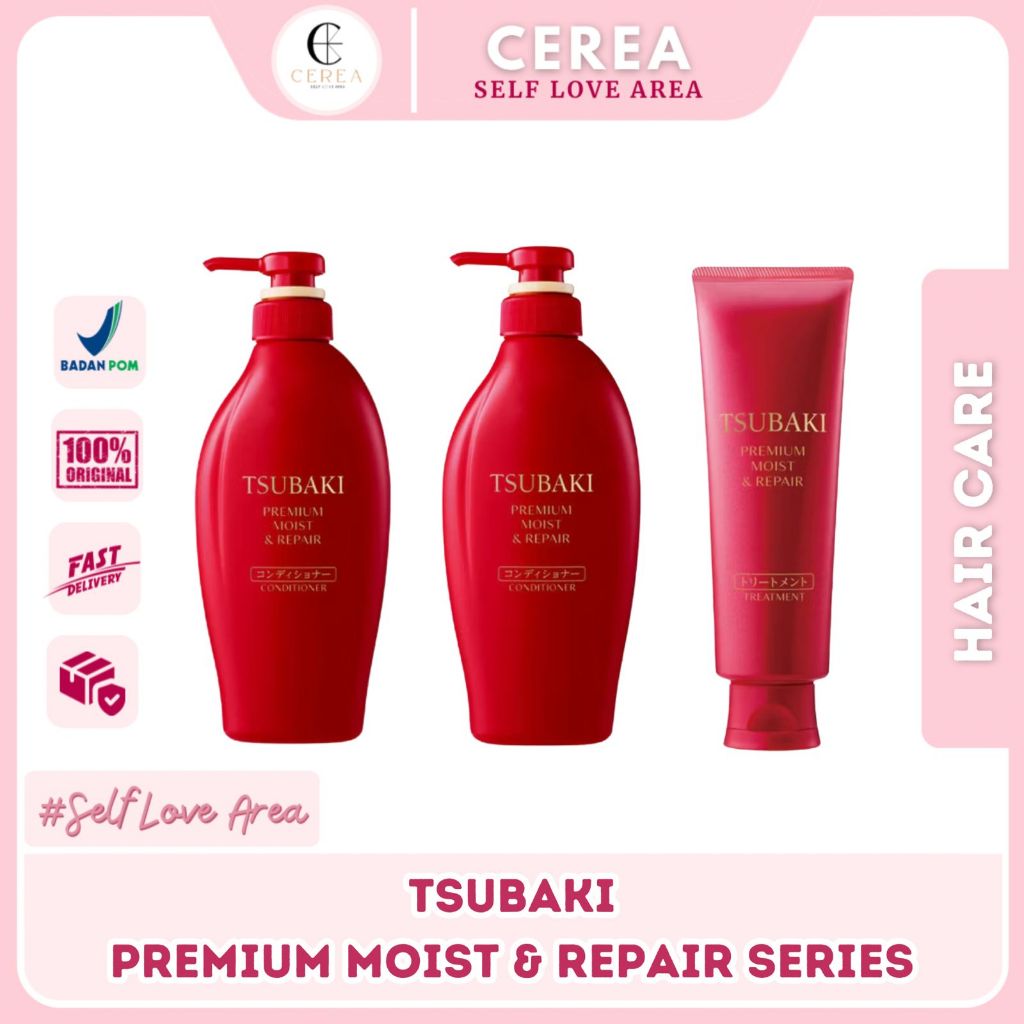 [BPOM] TSUBAKI PREMIUM MOIST & REPAIR SHAMPOO CONDITIONER TREATMENT MERAH SHAMPO SAMPO