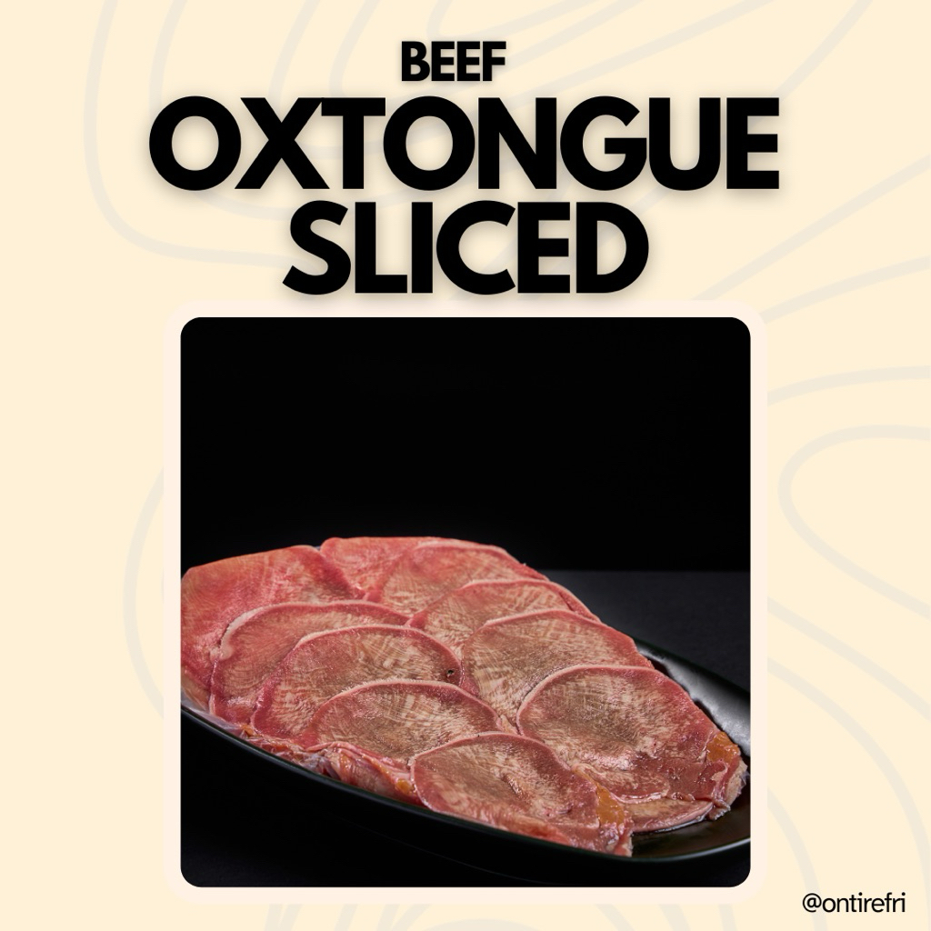 NZ Oxtongue Sliced / Lidah Sapi Slice Tipis Impor (500gr)