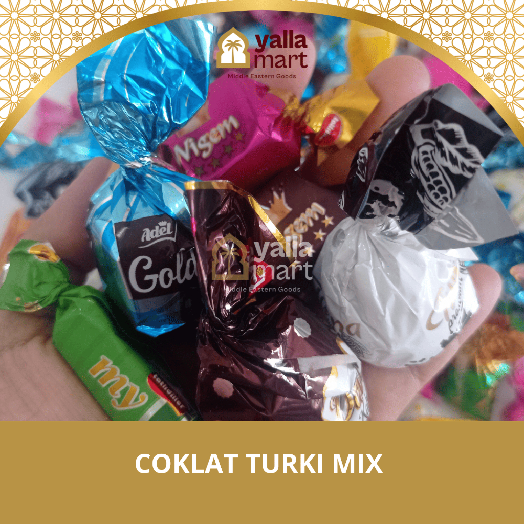 COKLAT  TURKI MIX ,TRAFFELINE , COKLAT TURKI, COKLAT ARAB CURAH 250gram , 500 gram , 1 kilo - Yalla 