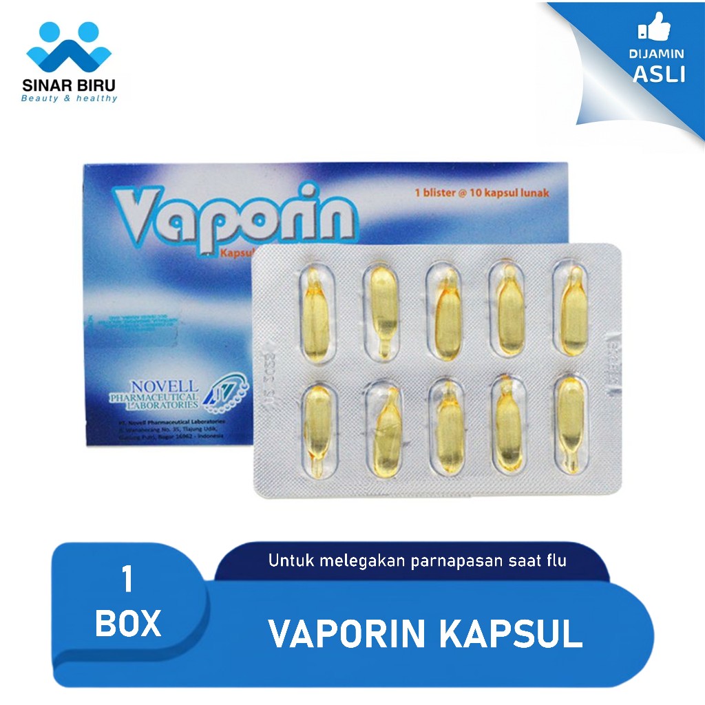 VAPORIN UNTUK BAYI ISI 10 KAPSUL DEKONGESTAN INHALASI OBAT PILEK PADA BAYI, ANAK, DEWASA