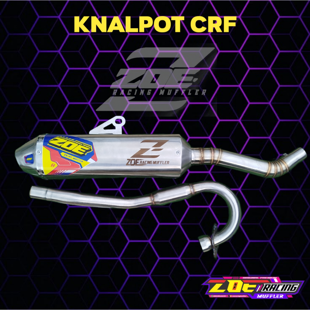 KNALPOT CRF ORGIGINAL ZOE RACING MUFFLER PNP MOTOR CRF