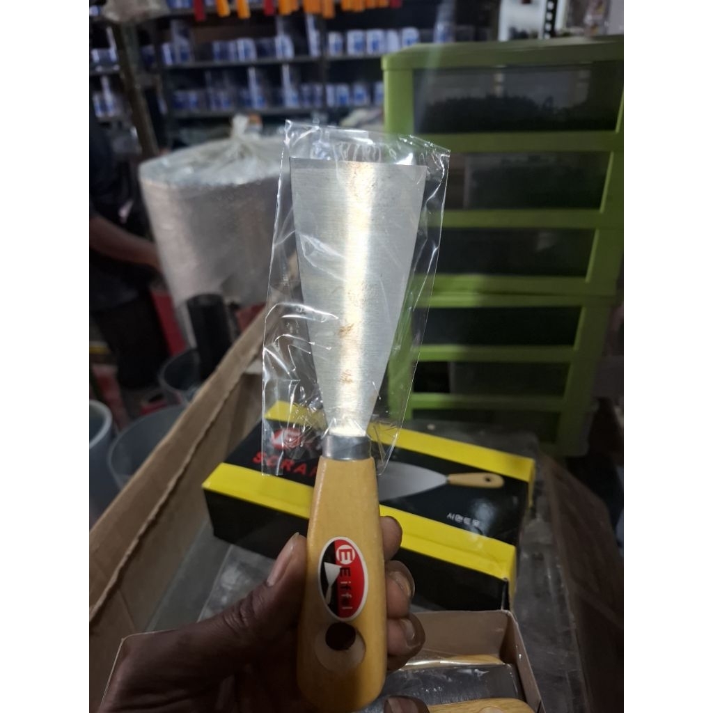 Kape Gagang KAYU  2inci / Scraper / Skrap / Scrap / Kape Plat Gagang KAYU / Kape Gagang Kayu / Kape 