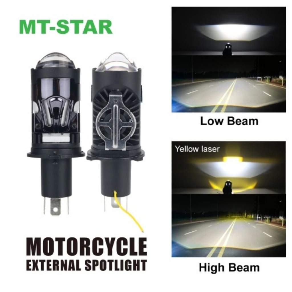 Lampu Proyektor Biled H4 M200 - Cahaya Terang, Lensa Biru, Kipas Pendingin