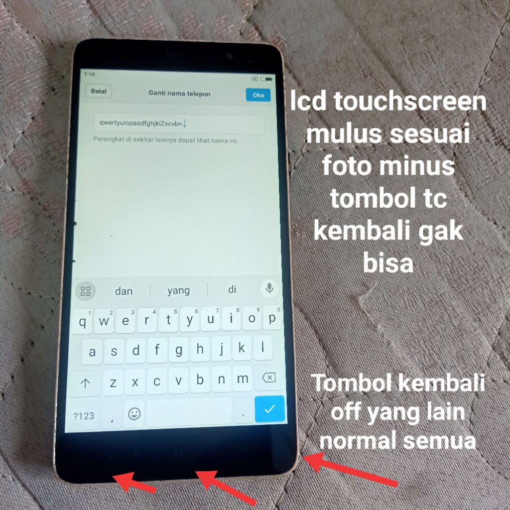 Lcd touchscreen redmi note 3 Copotan minus baca deskripsi sesuai foto produk  mesin