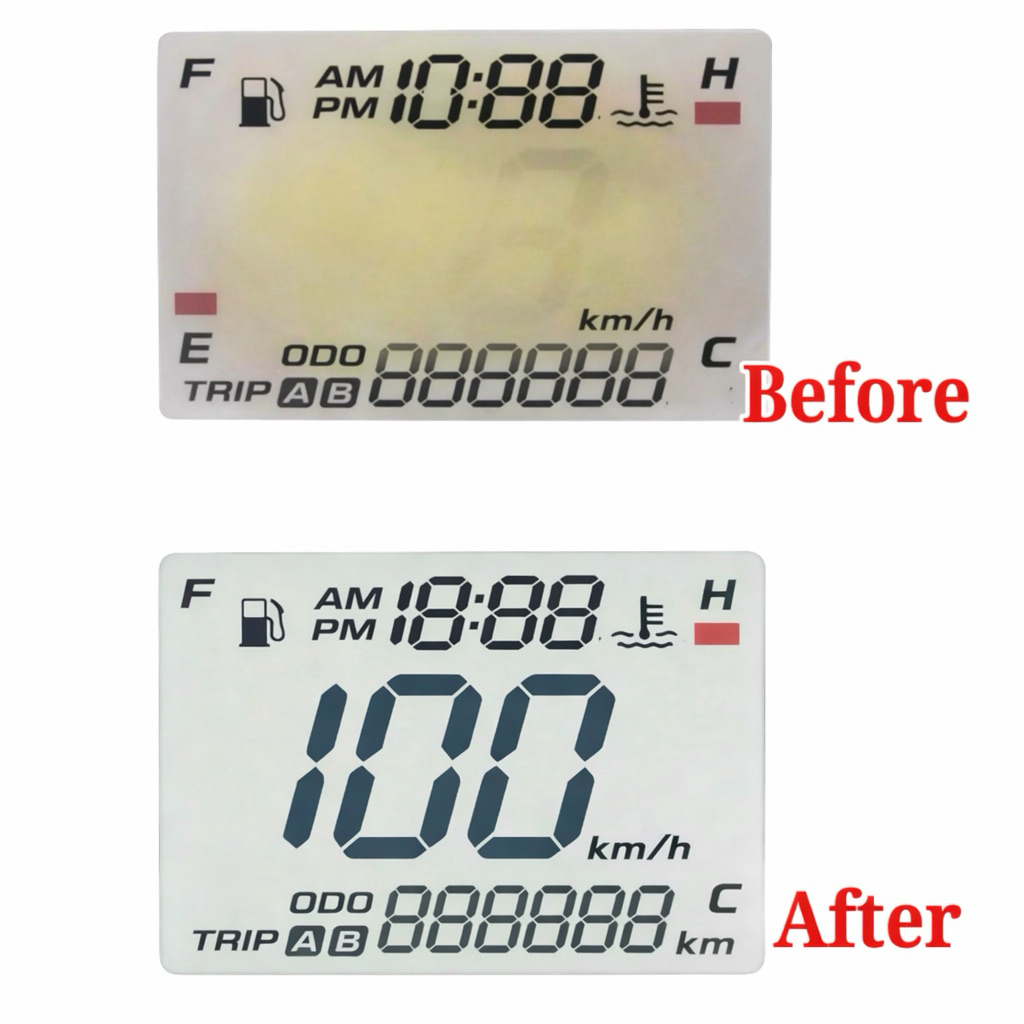 Polarizer LCD Speedometer CB150R Old Negative Display [ Solusi Sunburn ]