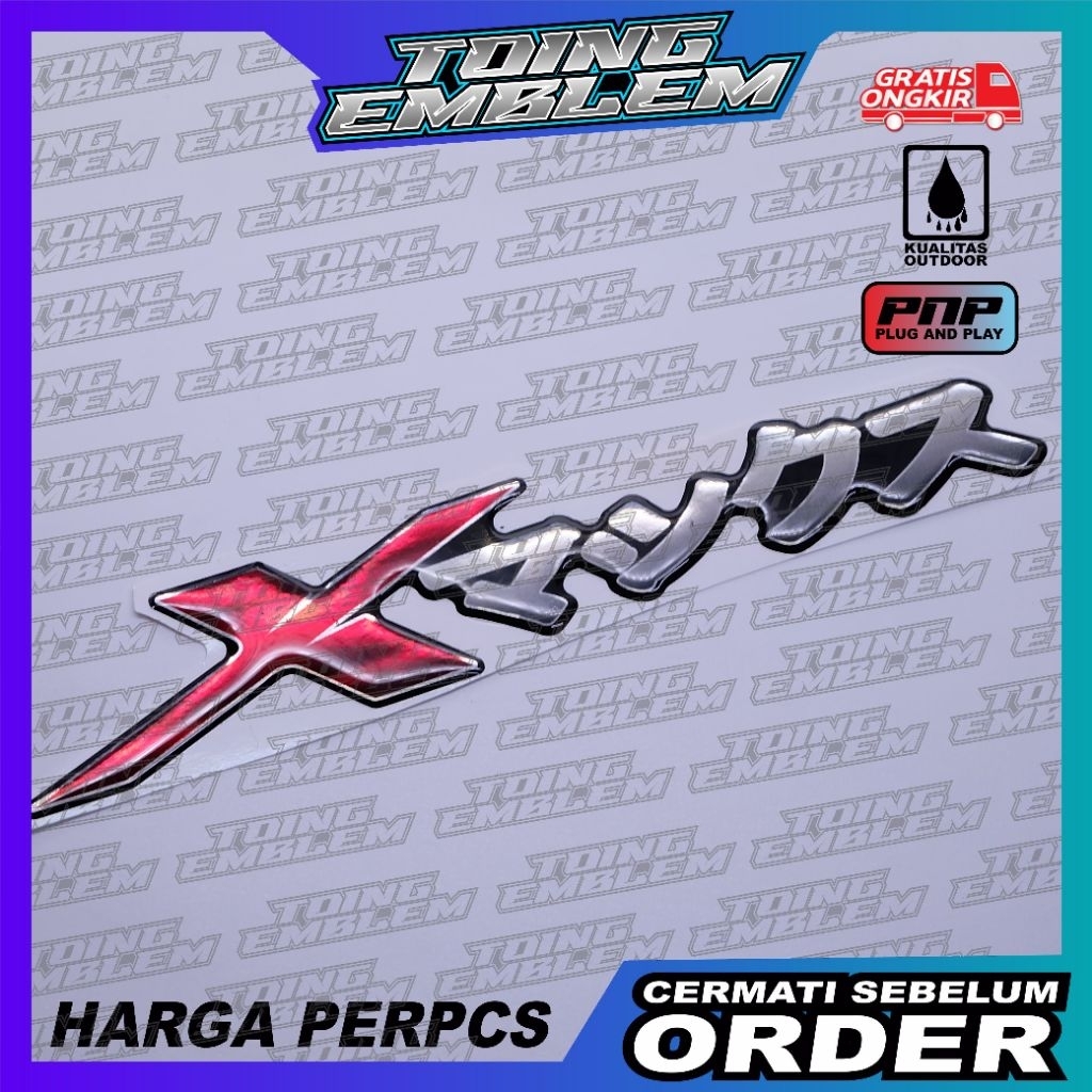 Emblem yamaha xmax jepang / emblem timbul yamaha xmax jepang / emblem titanium xmax / stiker logo ya