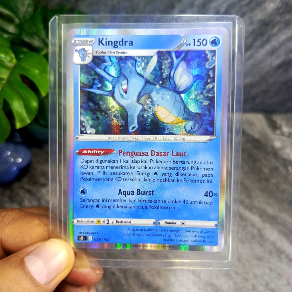 kartu pokemon asli kingdra dapat toploader |sedia juga lainnya pokemon asli AR / CHR / SAR / UR / RR