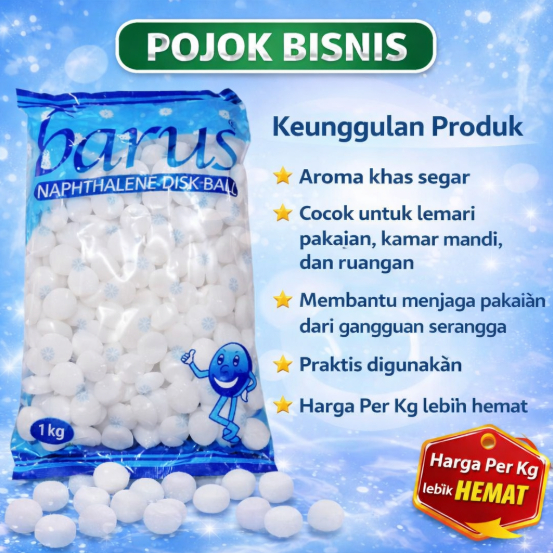 KAMPER KILOAN / KAPUR BARUS 1KG / KAMPER BAJU / KAMPER KILOAN PUTIH WARNA / KAPUR BARUS KAMAR MANDI 
