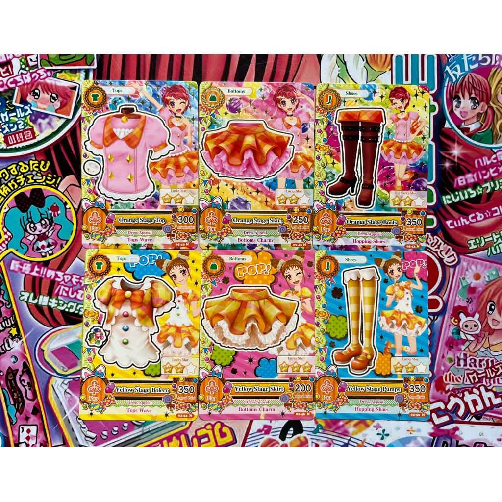 Kartu Aikatsu Otome Arisugawa Kaede Ichinose Orange Stage Yellow Stage Coord Seragam Bahasa Indonesi