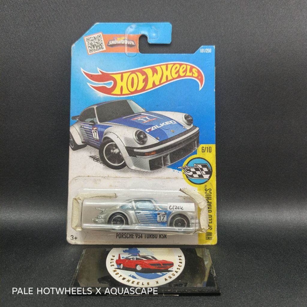 HOTWHEELS PORSCHE 934 TURBO RSR FALKEN SILVER 2015 RARE