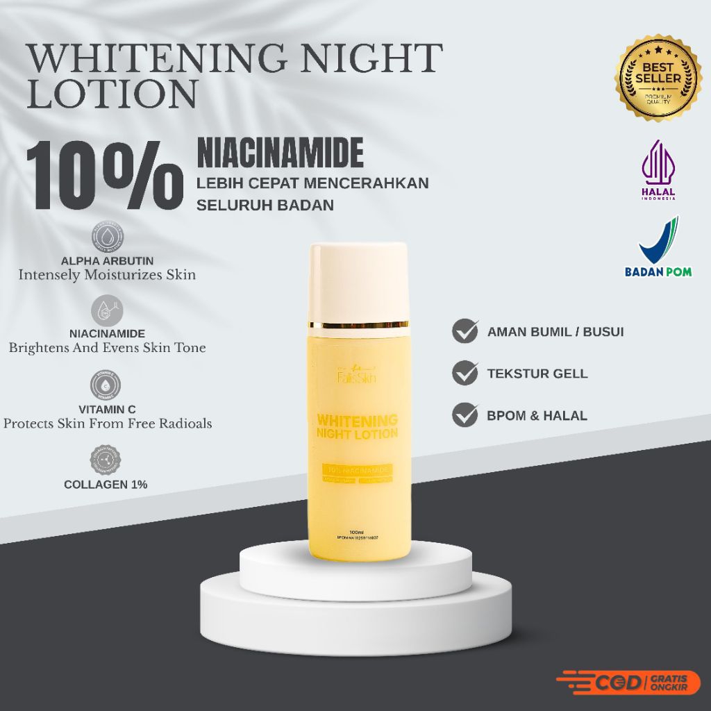 LOTION WHITENING ANGGUR TEKSTUR GEL  (ORIGINAL) HB MALAM EXTRA WHITENING TERLARIS (BPOM)