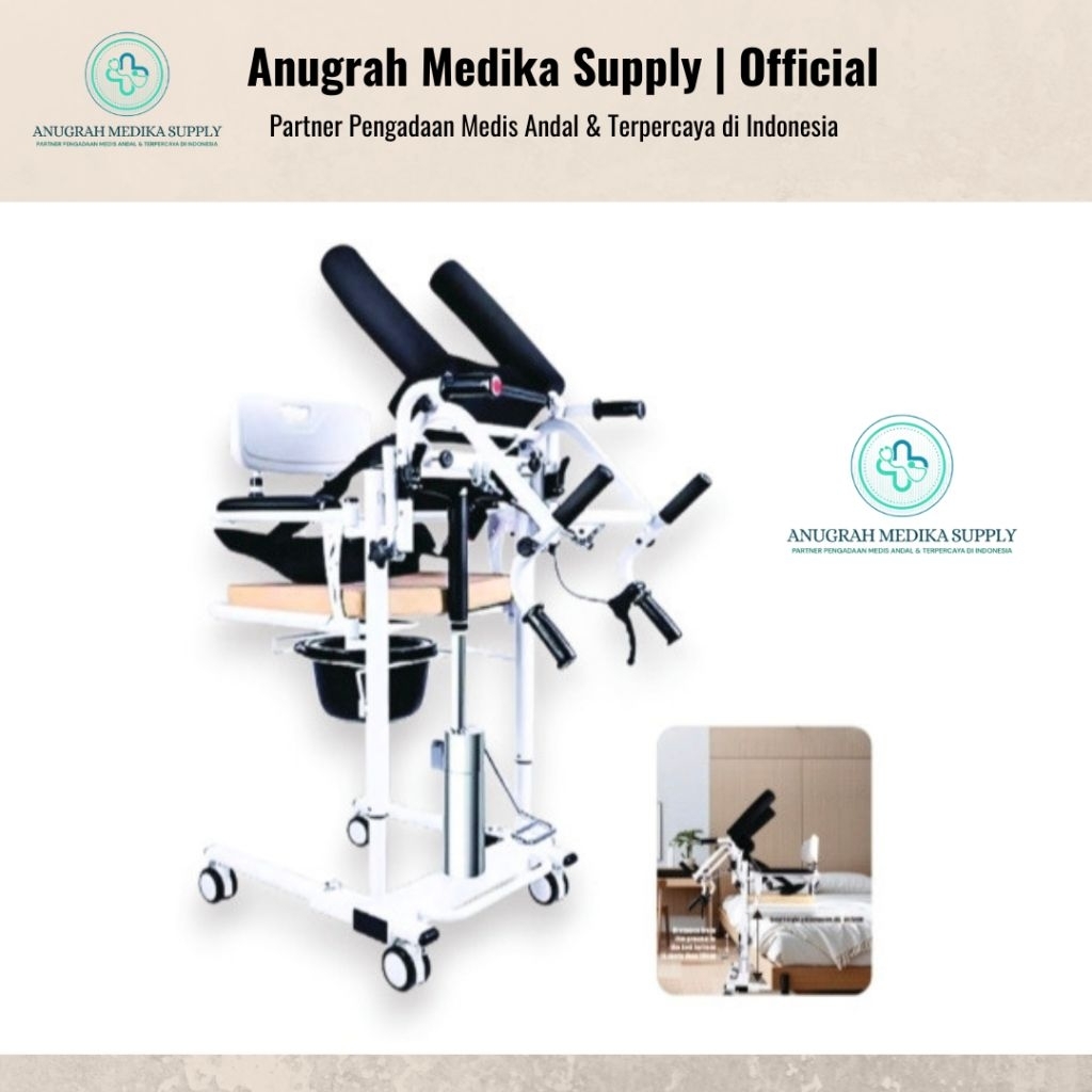 Transfer Chair FS-702SP Kursi Transfer Pasien Multifungsi | Kursi Toilet Medis Adjustable | Alat Ban