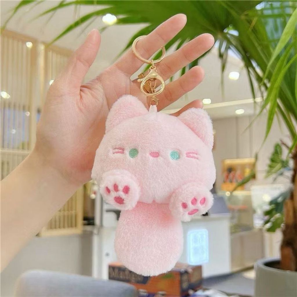 GANTUNGAN KUNCI GANTUNGAN TAS KUCING BULU LEMBUT