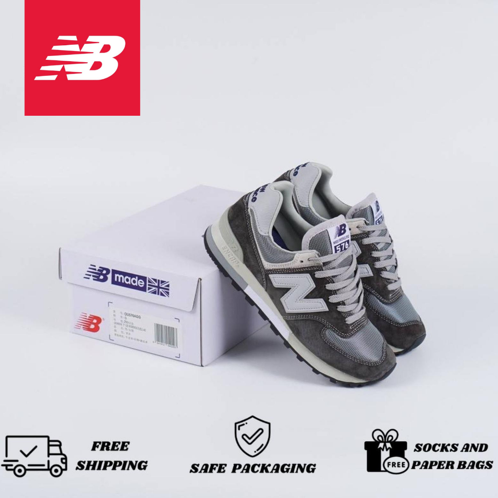 Sepatu New Balance 576 Agg Grey England Original Pria Wanita NB 576 Premium Sneakers Import