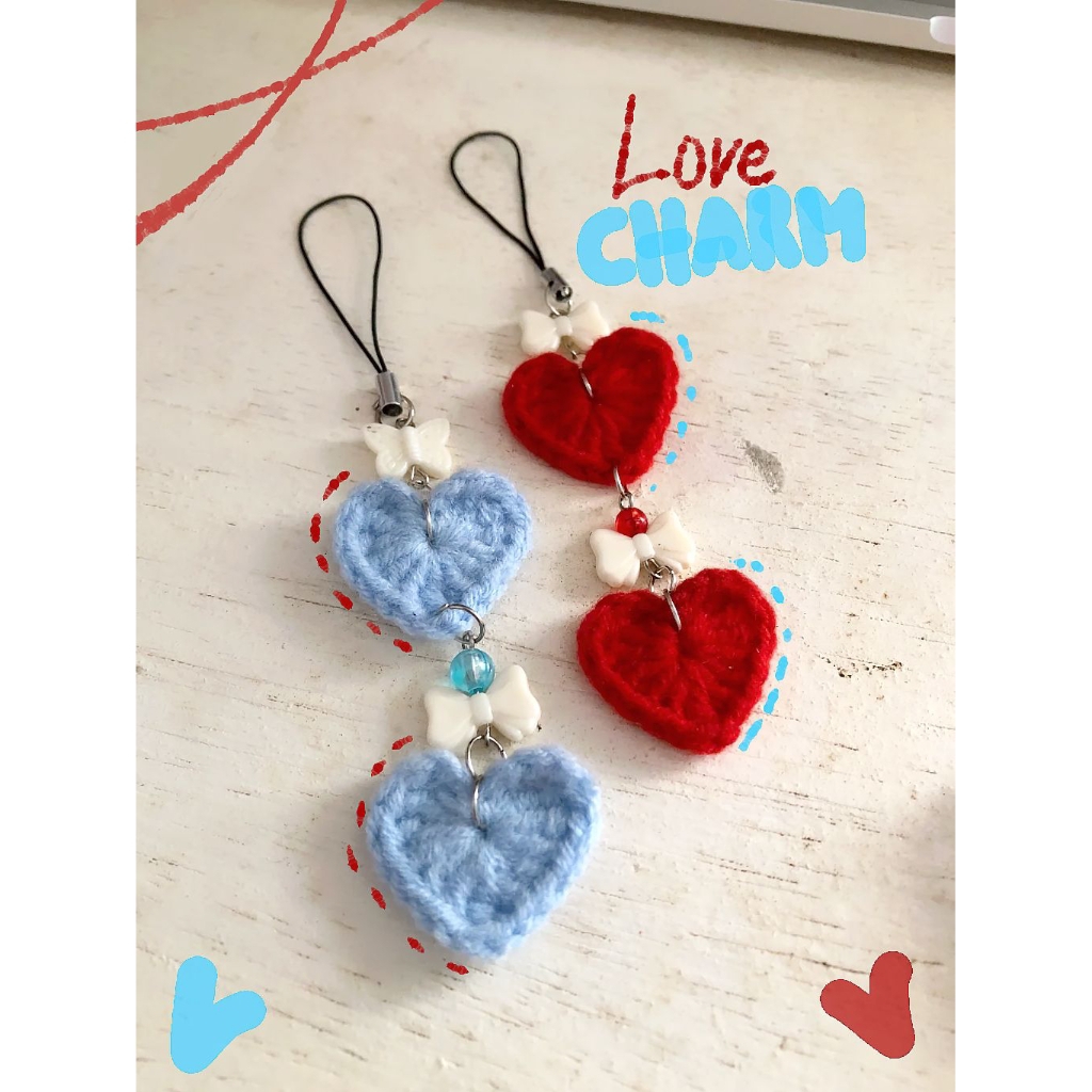 Gantungan tas Rajut charm - Tampilan Unik, Cocok untuk Tas & HP, Handmade