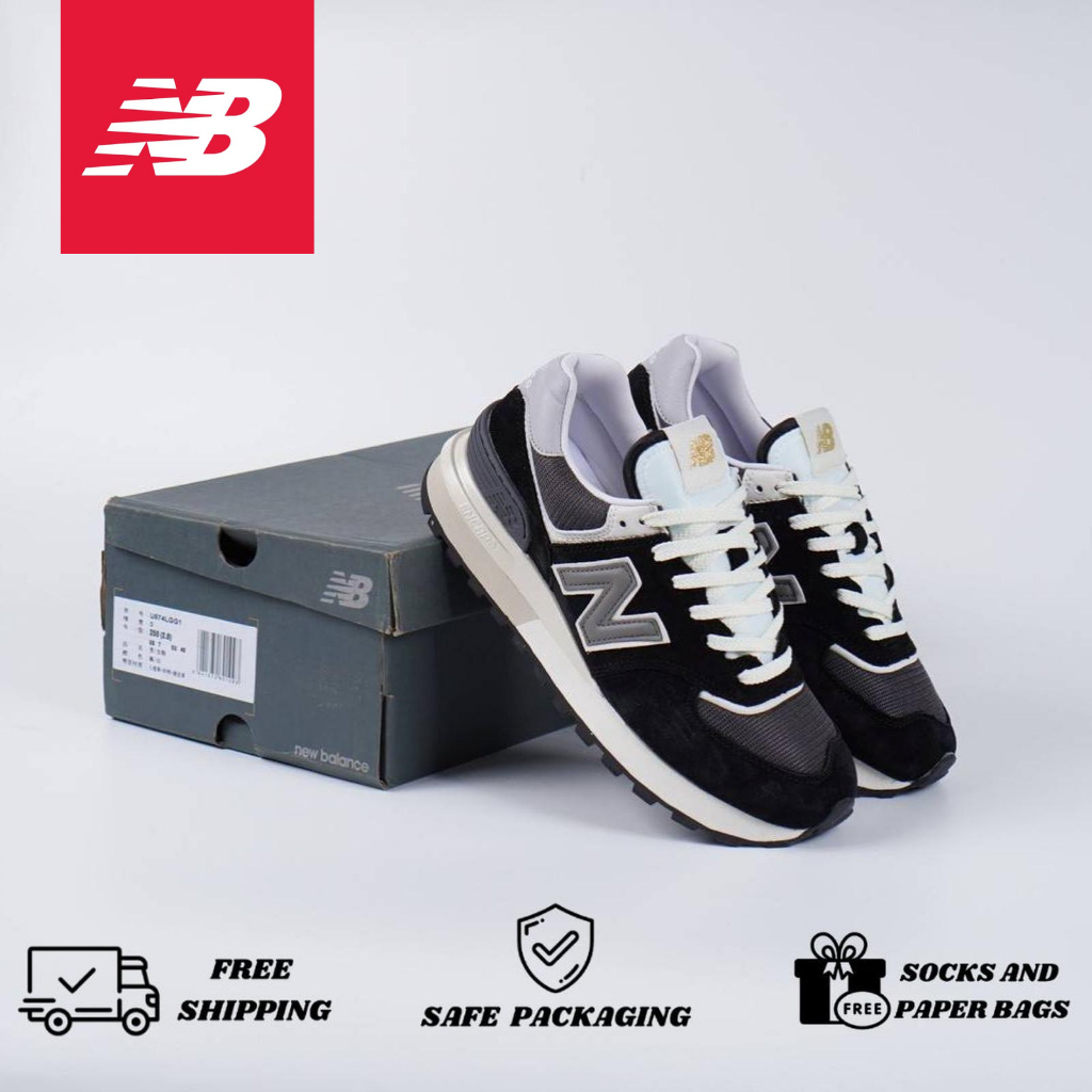 Sepatu New Balance 574 LGBB Black Original Pria Wanita NB 574 Premium Sneakers Import