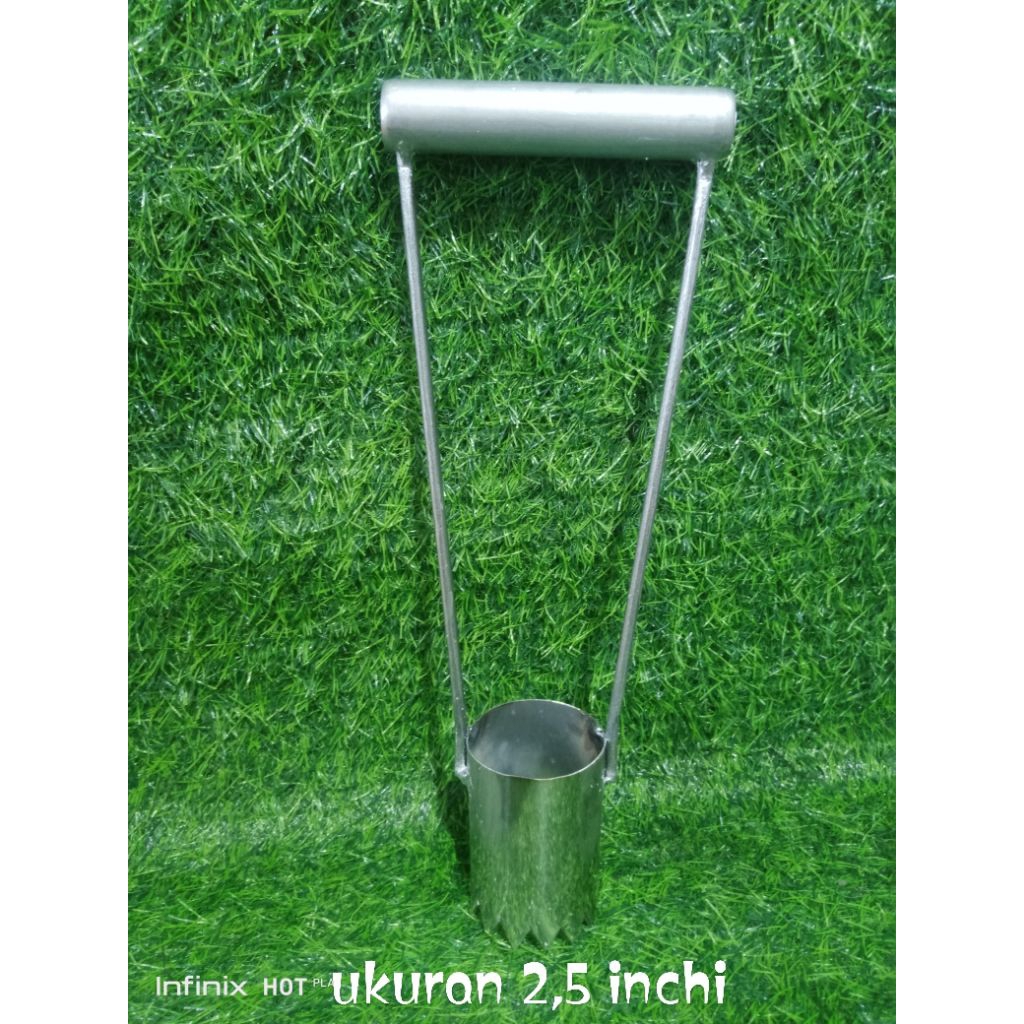 Alat Pelubang Plastik Mulsa Stainless Tahan Karat