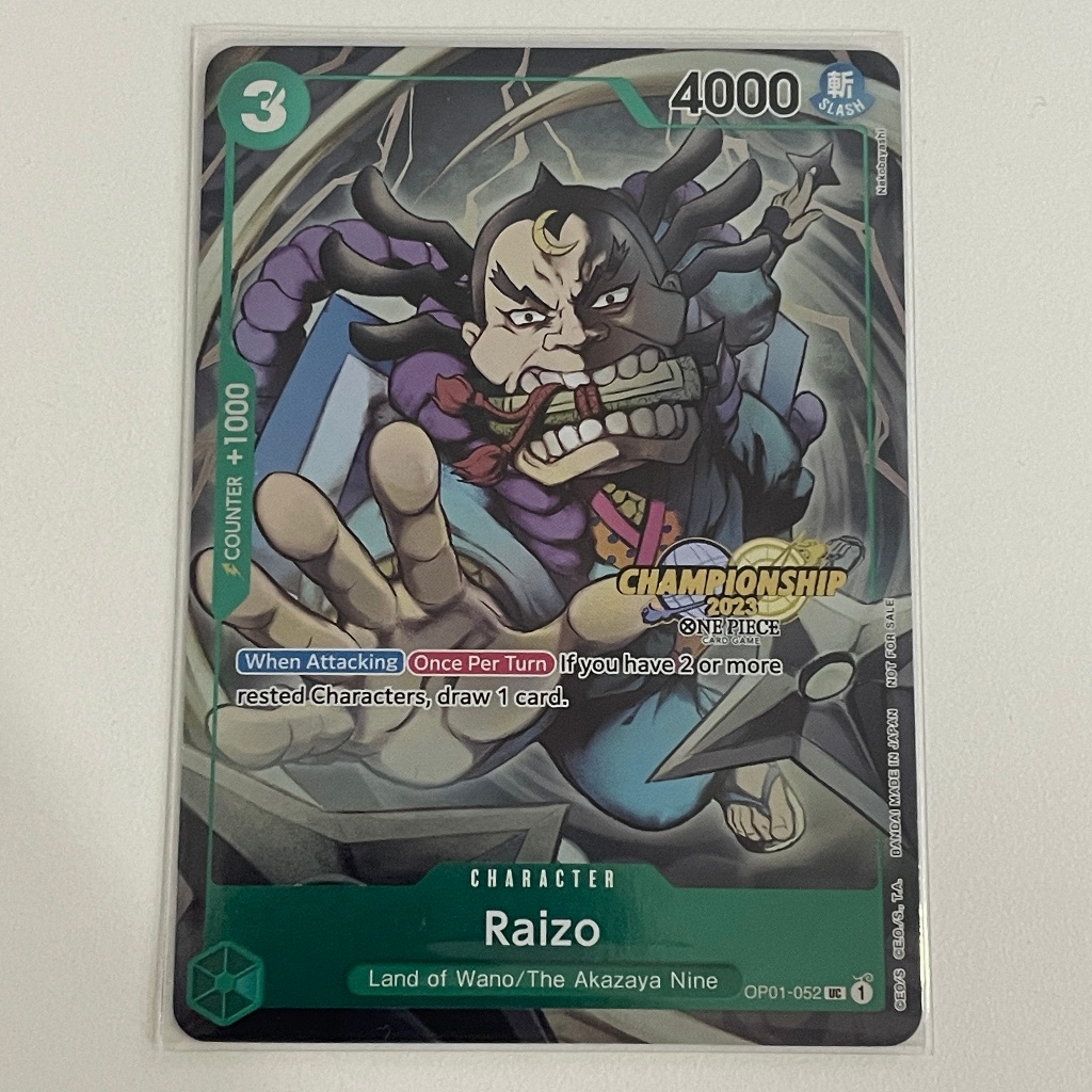 Raizo OP01-052 Championship 2023 - ONE PIECE Card Game English