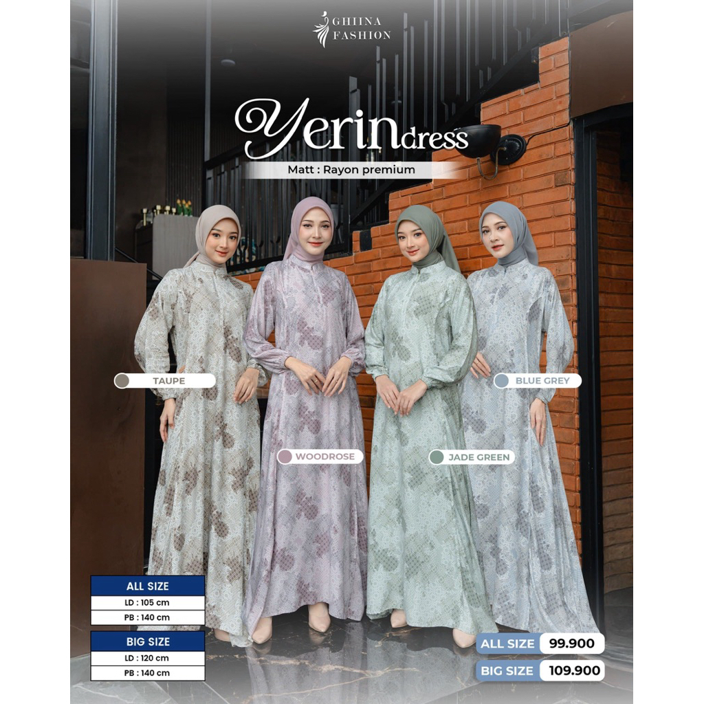 Ghiina Fashion - Dress / Gamis / Yerin Dress Ghiina Fashion