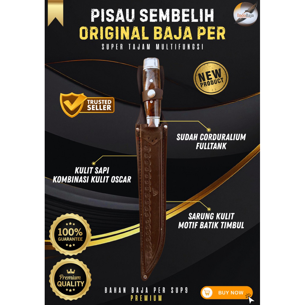 [INDOBAJA] PISAU SEMBELIH ORIGINAL BAJA PER PISAU BAJA PER SUP9 PREMIUM ASLI ORIGINAL SUPER TAJAM