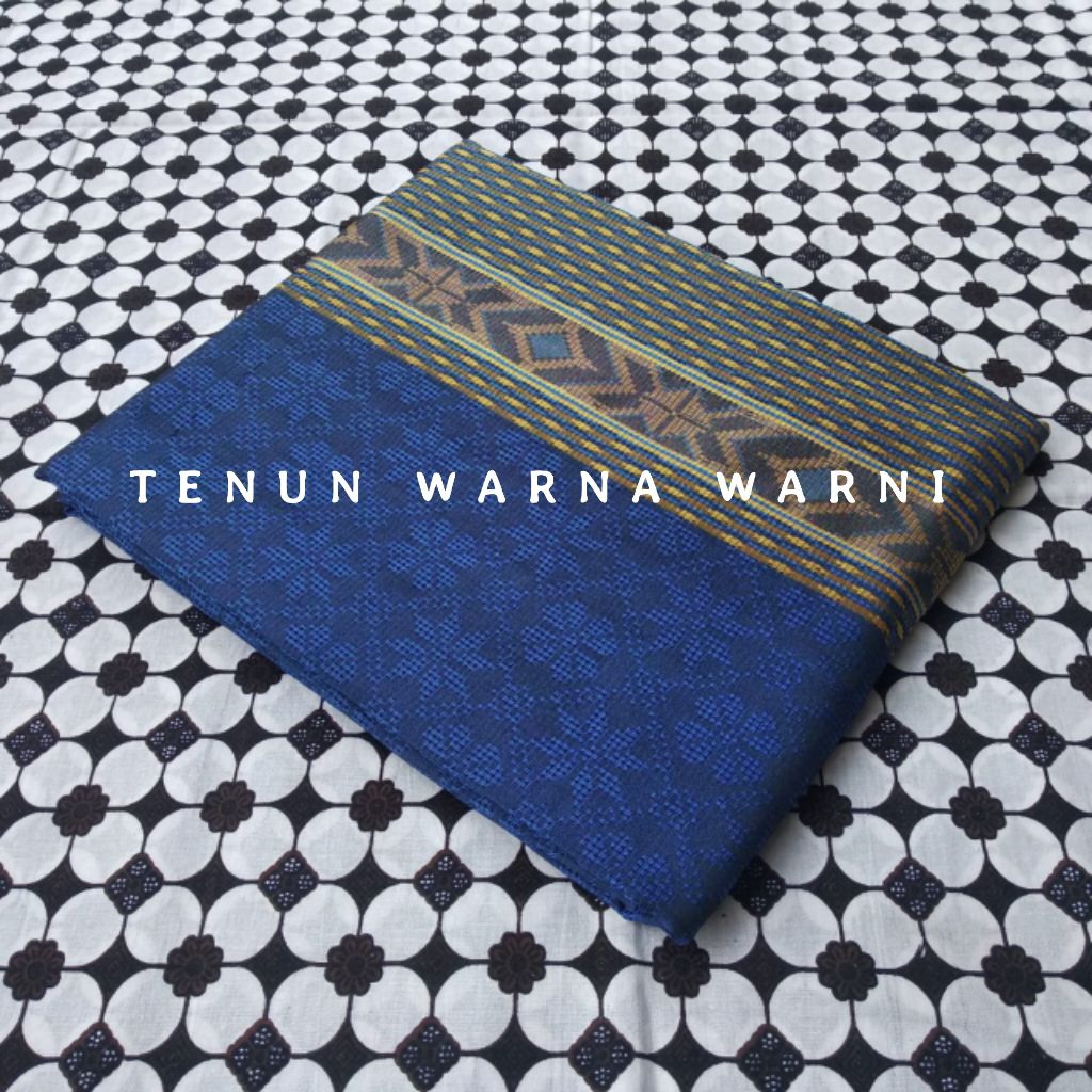 [2 WARNA] Kain Tenun Jepara Baron Biru Elektrik